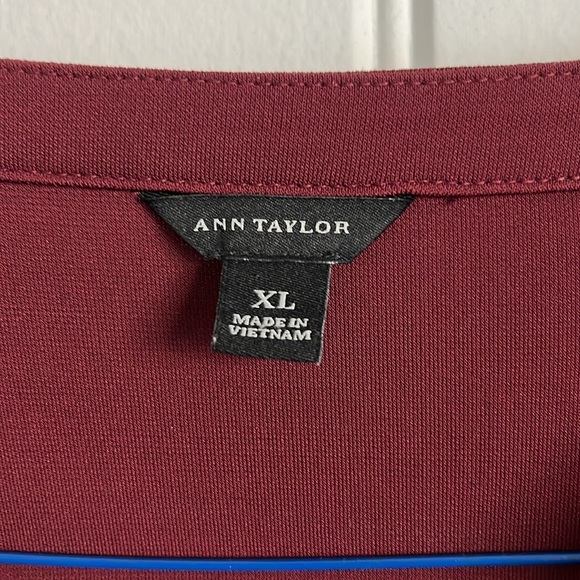 Burgundy Ann Taylor Blouse - Picture 3 of 6